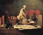 Jean Baptiste Simeon Chardin Still Life with the Attributes of the Arts Sweden oil painting reproduction